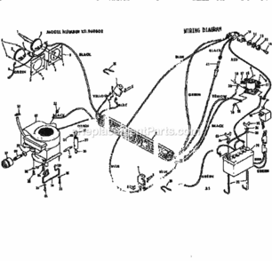 Page E Diagram and Parts List for 131969802  Craftsman Lawn Tractor