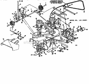 Page D Diagram and Parts List for 13196991  Craftsman Lawn Tractor