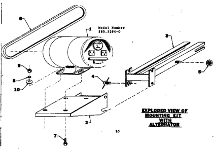 Part Location Diagram of 25331-B Craftsman V-belt