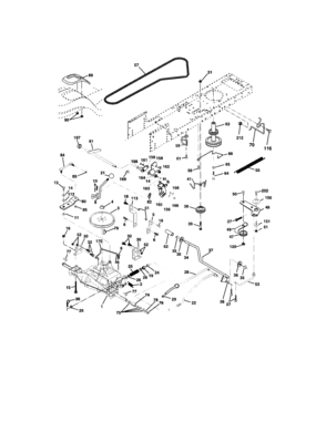 Ground Drive Diagram and Parts List for 917273135  Craftsman Lawn Tractor