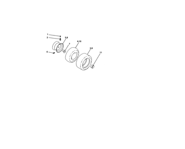 Wheels/tires Diagram and Parts List for 917271826  Craftsman Lawn Tractor