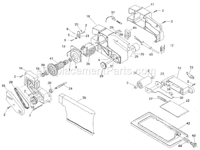 Unit Parts Diagram and Parts List for 135117200  Craftsman Belt or Drum Sander