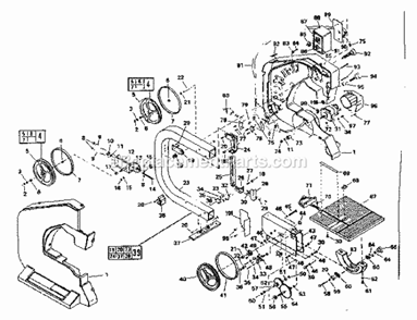 Unit Parts Diagram and Parts List for 135244200  Craftsman Band Saw