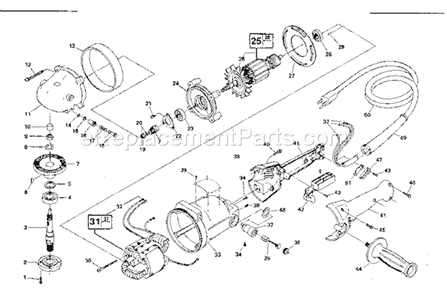 Unit Parts Diagram and Parts List for 135277421  Craftsman Sander Polisher