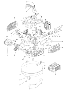 Diagram Diagram and Parts List for CMCC2520M1 Type 1 Craftsman Compressor
