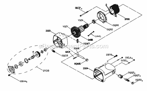 Part Location Diagram of 27DB Craftsman Shaft Asy