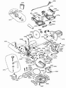 Base Assy Diagram and Parts List for 137212360  Craftsman Miter Saw