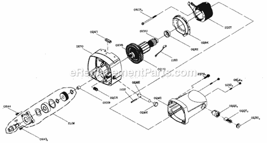Motor Assy Diagram and Parts List for 137212370  Craftsman Miter Saw