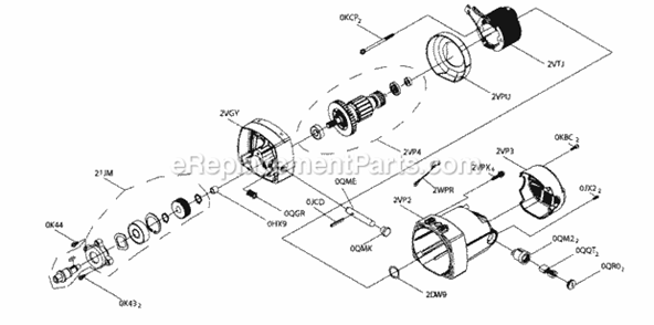 Motor Assy Diagram and Parts List for 137212371  Craftsman Miter Saw