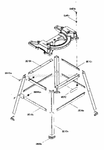 Stand Diagram and Parts List for 137212520  Craftsman Miter Saw