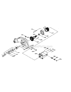 Motor Assy Diagram and Parts List for 137212521  Craftsman Miter Saw