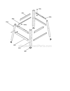 Stand Diagram and Parts List for 137218020  Craftsman Table Saw
