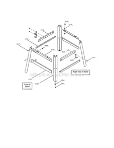 Part Location Diagram of 0EA8 Craftsman Leg