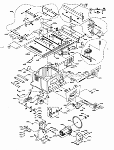 Saw Assy Diagram and Parts List for 137218101  Craftsman Circular Saw