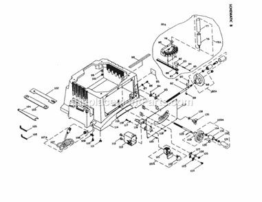 Part Location Diagram of 0AW4 Craftsman Table Saw Base