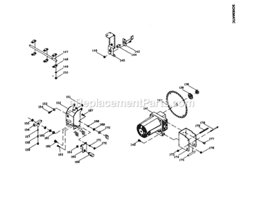 Motor Diagram and Parts List for 137218250  Craftsman Table Saw