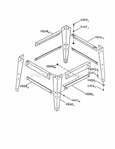 Stand Diagram and Parts List for 137218251  Craftsman Table Saw
