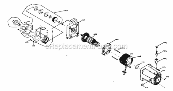 Moter Assy Diagram and Parts List for 137218300  Craftsman Table Saw