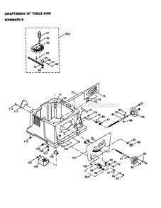 Miter Guage Diagram and Parts List for 137218780  Craftsman Table Saw