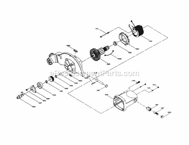 Motor Diagram and Parts List for 137242760  Craftsman Miter Saw