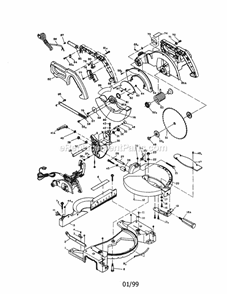Craftsman Compound Miter ... Diagram and Parts List for 137245100  Craftsman Miter Saw
