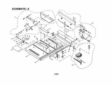 Table/Blade Guard Diagram and Parts List for 137248100  Craftsman Table Saw