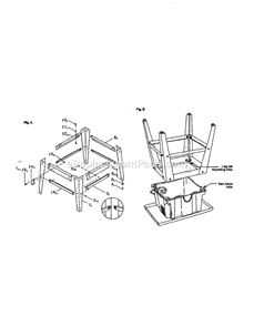 Stand Diagram and Parts List for 137248100  Craftsman Table Saw