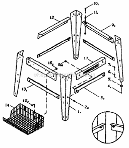 Part Location Diagram of 0EAN Craftsman Support