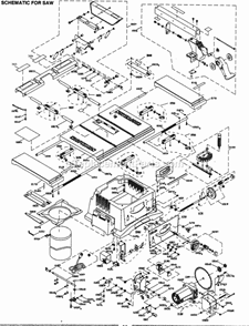Table Saw Diagram and Parts List for 137248840  Craftsman Table Saw
