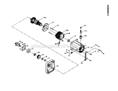 Motor Housing Diagram and Parts List for 137271140  Craftsman Table Saw