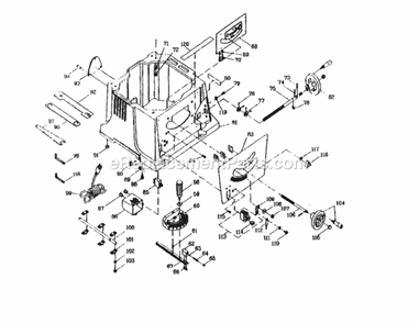 10" Saw Base Diagram and Parts List for 137271160  Craftsman Table Saw