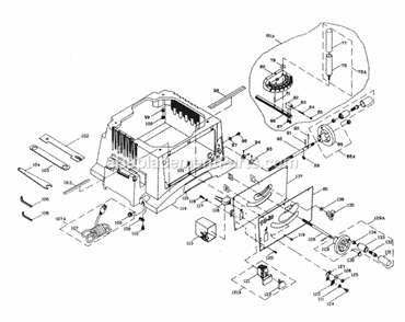 Page B Diagram and Parts List for 137271180  Craftsman Table Saw