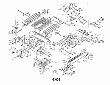 Table Saw Diagram and Parts List for 137272210  Craftsman Table Saw