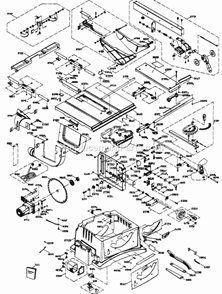 Table Assy Diagram and Parts List for 137284630  Craftsman Table Saw