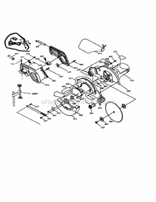 Blade / Pc-Guard / Handle Diagram and Parts List for 137285320  Craftsman Miter Saw