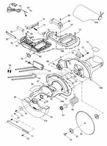 Page B Diagram and Parts List for 137285680  Craftsman Miter Saw