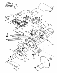 Page B Diagram and Parts List for 137285870  Craftsman Miter Saw