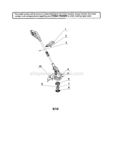 Page A Diagram and Parts List for 13864832  Craftsman Trimmer