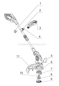 Page A Diagram and Parts List for 13874500  Craftsman Trimmer
