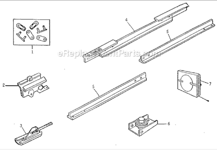 Part Location Diagram of 183B93 Craftsman T-Rail