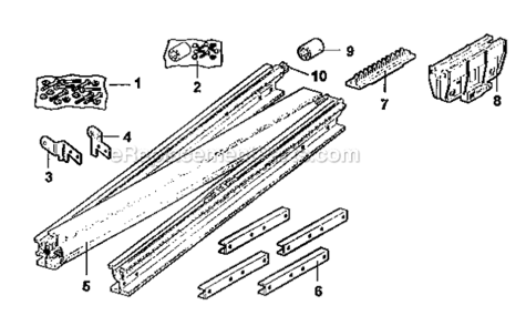 Part Location Diagram of 12B569-2 Craftsman Right Rail Bracket