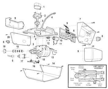 Page C Diagram and Parts List for 13953662SRT2  Craftsman Garage Door Opener