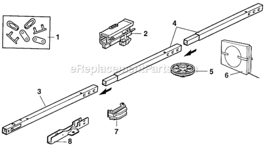 Page B Diagram and Parts List for 13953960SRT  Craftsman Garage Door Opener