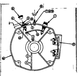Rear Bearing Carrier Asm W Battery Charging Terminals Diagram and Parts List for 580321519  Craftsman Engine