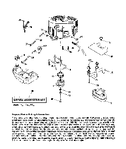 Engine Diagram and Parts List for 960420221  Craftsman Lawn Tractor