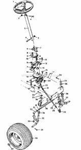 Page C Diagram and Parts List for 1432336  Craftsman Lawn Tractor
