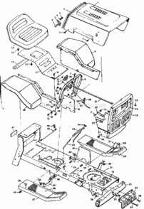 Page D Diagram and Parts List for 1432336  Craftsman Lawn Tractor