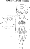 Part Location Diagram of 590148 Tecumseh Starter Dog