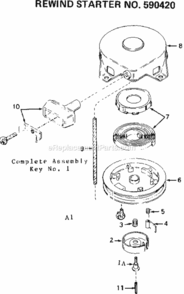 Page B Diagram and Parts List for 143661052  Craftsman Engine