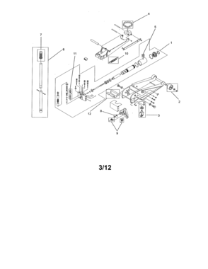 Service Jack Diagram and Parts List for 21450238  Craftsman Jack